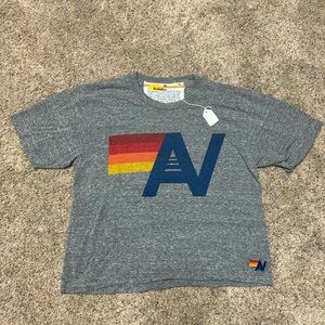 NWT Aviator Nation logo tee, grey size medium